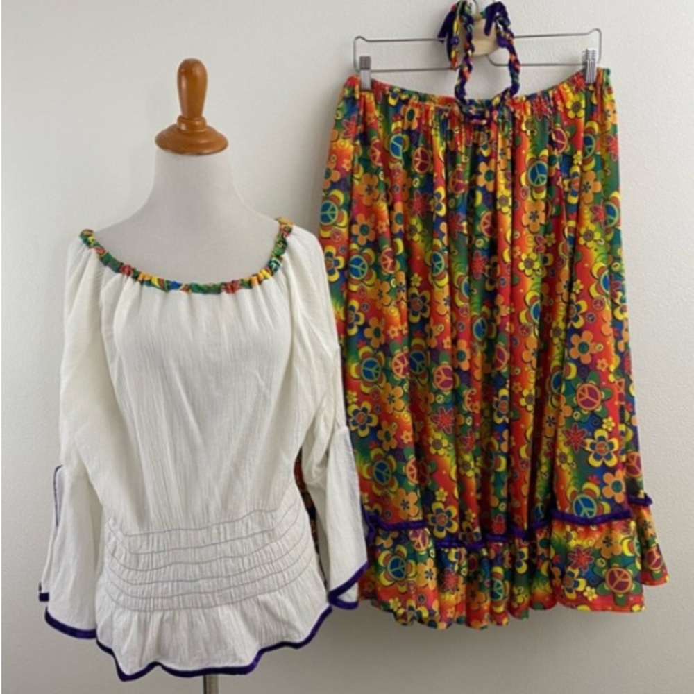 Vintage 1960’s Hippie Skirt Set Costume